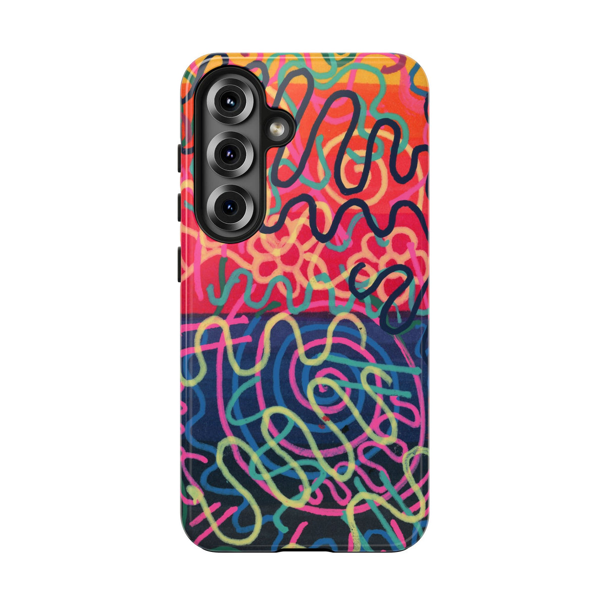 Colorful Squiggly Lines Tough Phone Cases