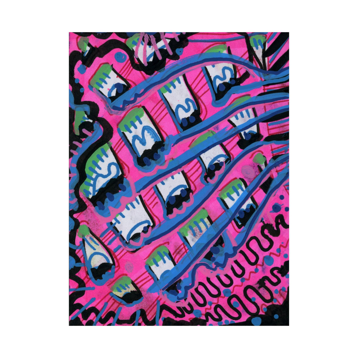 Pink Blast Matte Vertical Poster