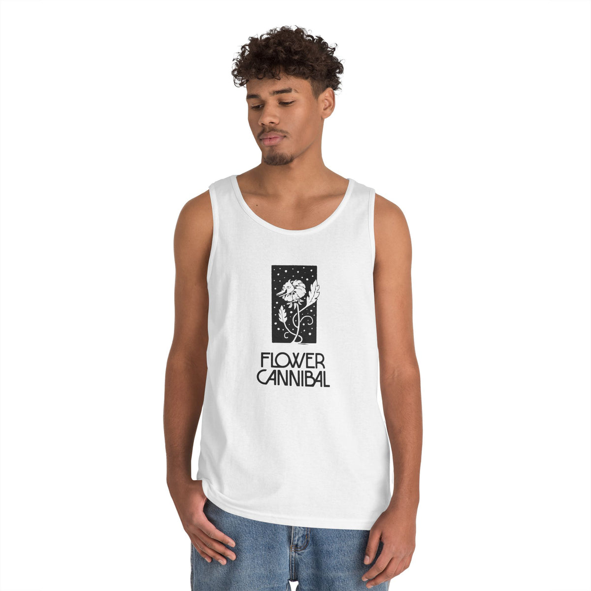 Unisex Heavy Cotton Tank Top - Flower Cannibal