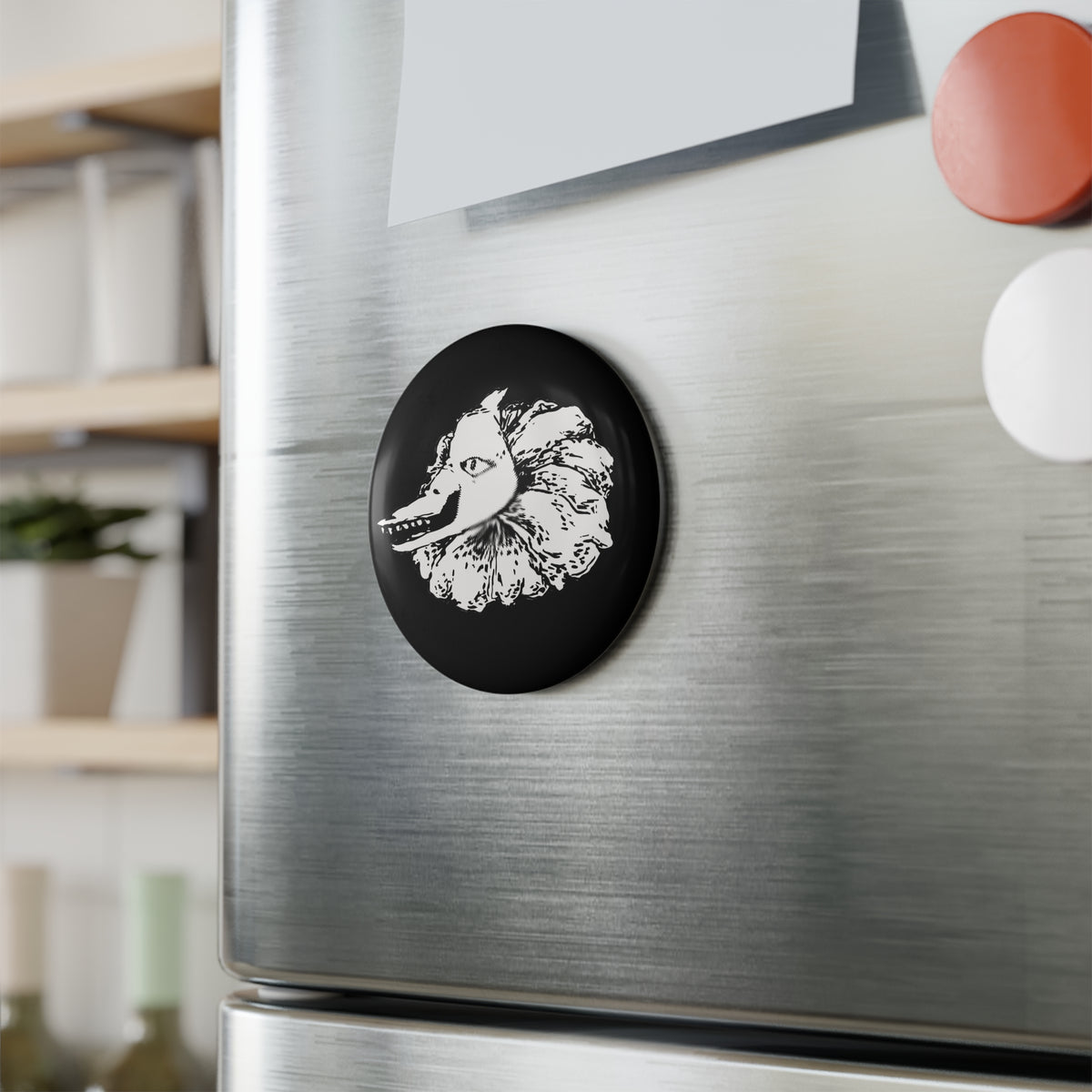 Round Button Magnet (1 & 10 pcs) - Flower Cannibal