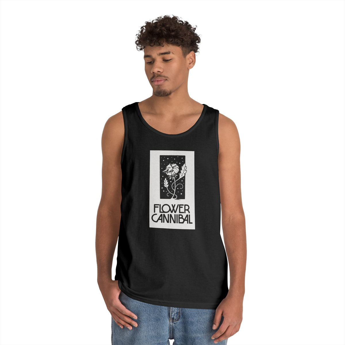Unisex Heavy Cotton Tank Top - Flower Cannibal