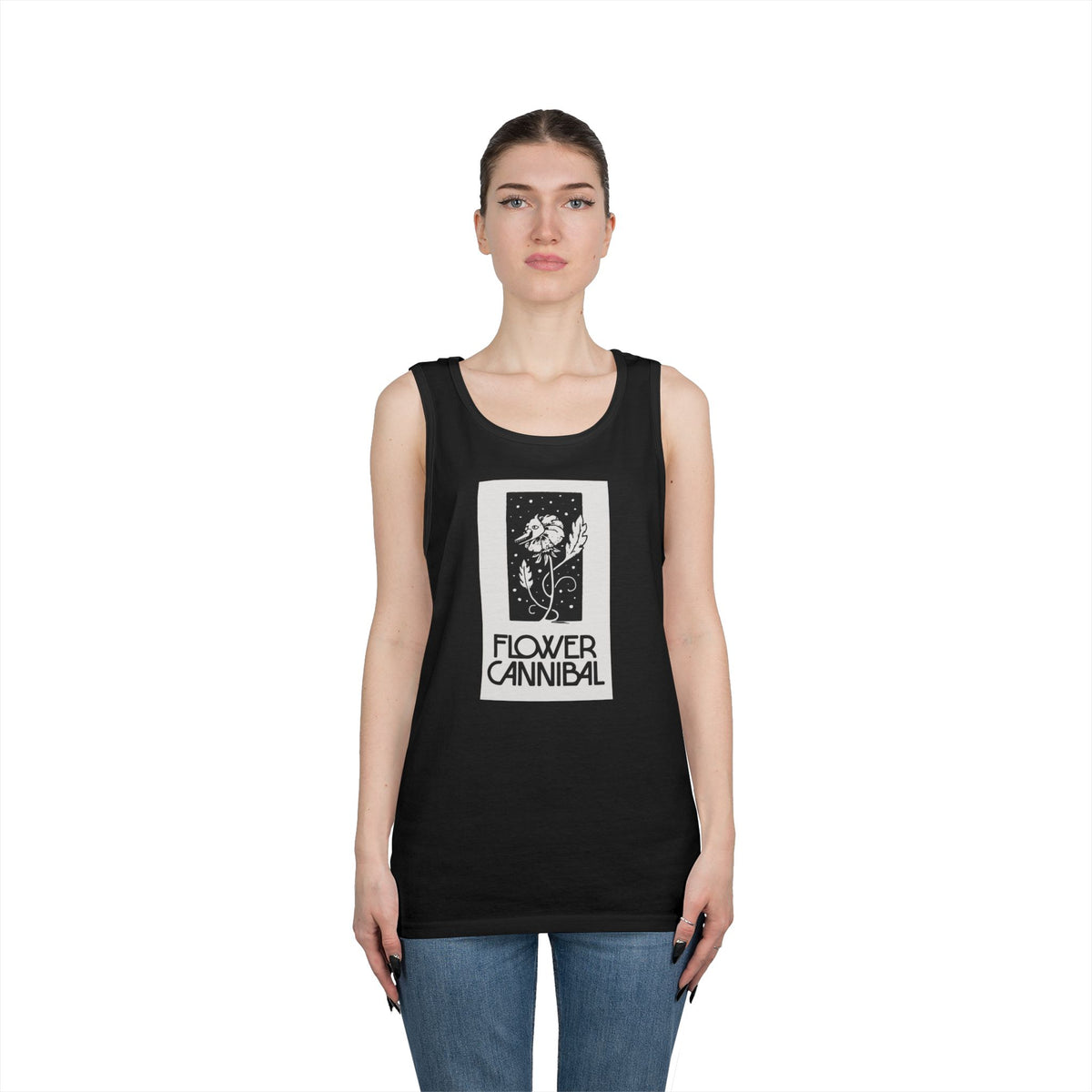 Unisex Heavy Cotton Tank Top - Flower Cannibal