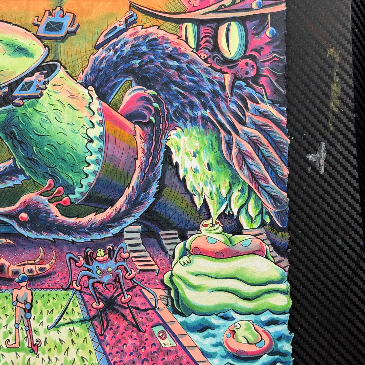 Early Bird gets the Intestinal Worm (Original Handmade Painting)