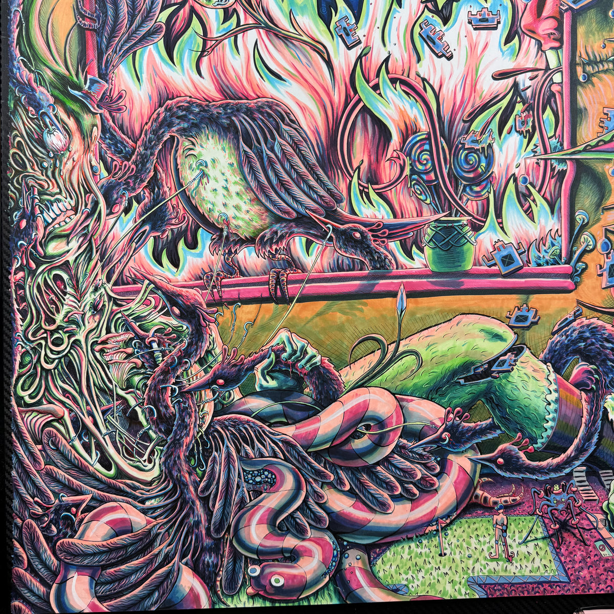 Early Bird gets the Intestinal Worm (Original Handmade Painting)