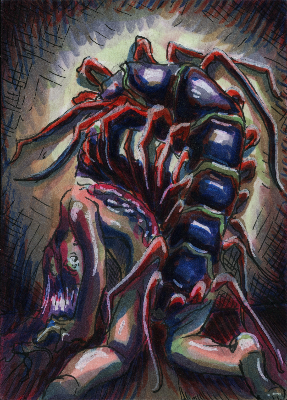 Centipede Lady (original painting)