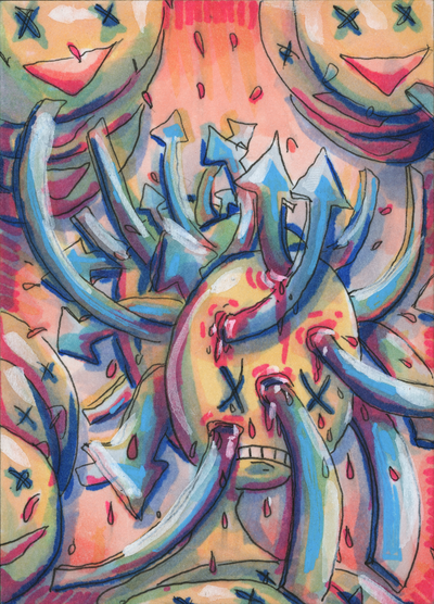 Words Freaking Hurt (original painting)